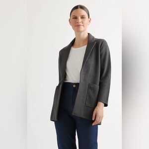 EUC Women’s Quince Charcoal Sweater Blazer- small